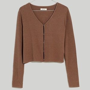 Madewell Ribbed Crop Cardigan